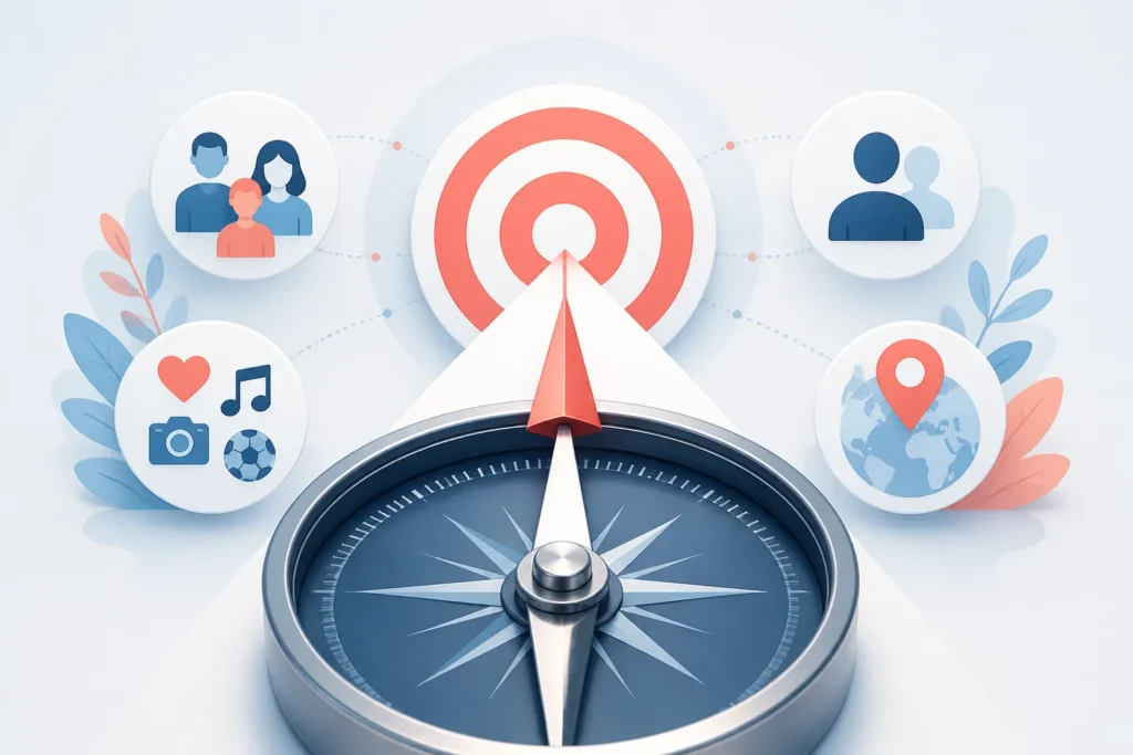 How should you choose a campaign goal, audience, and targeting settings?