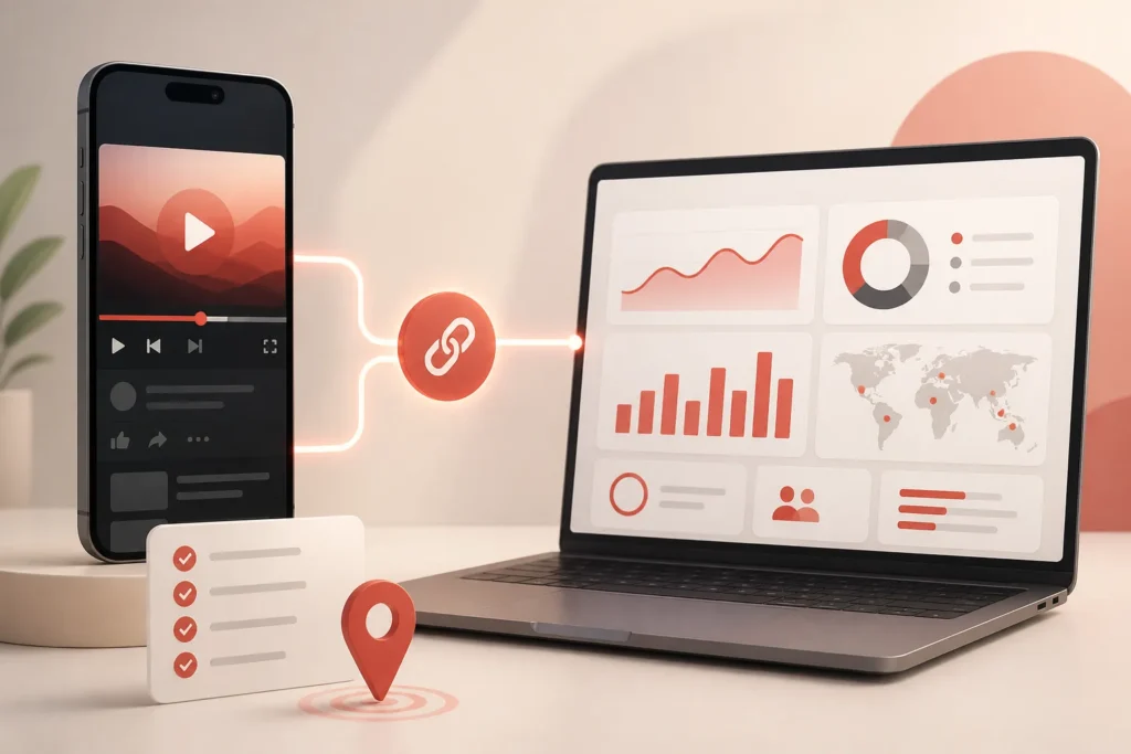What should you connect or prepare before launching a YouTube video promotion?