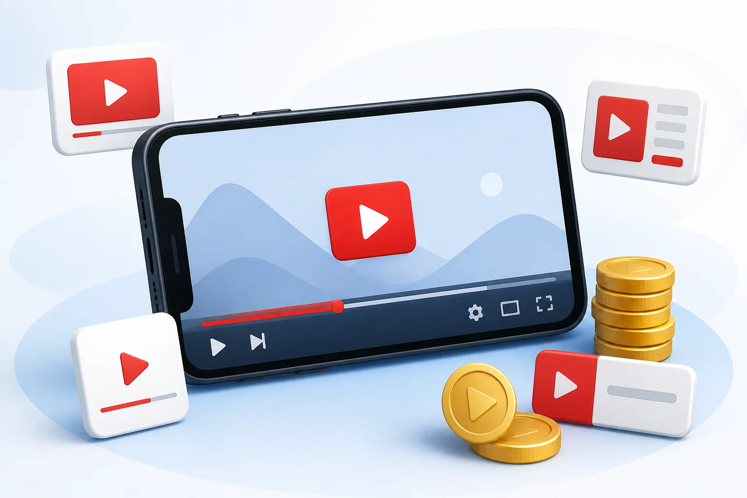 What types of YouTube video promotion can you run through Google Ads, and how are they billed?