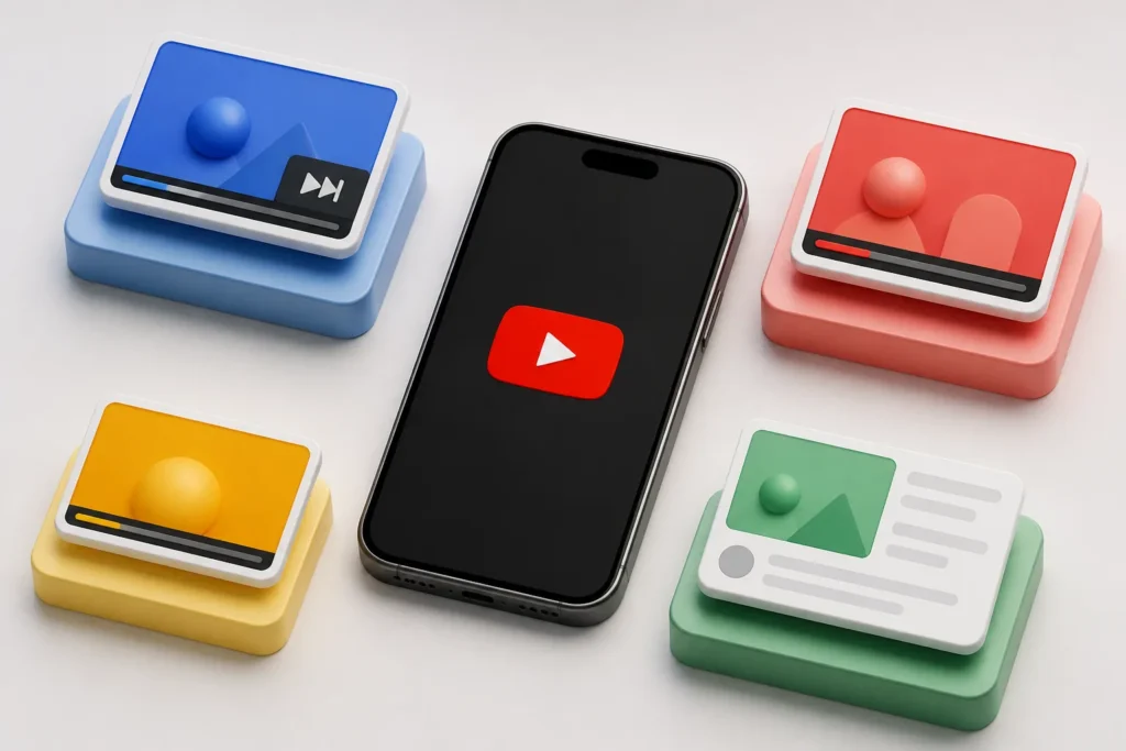 Which Google Ads campaign types and YouTube ad formats can promote a video?
